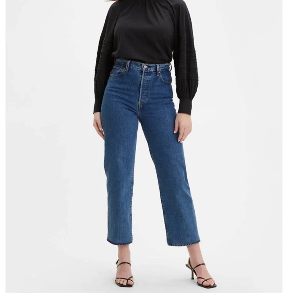 LEVI’S Ribcage‎ Straight Jeans Size 20W Button Fly Plus Size Denim